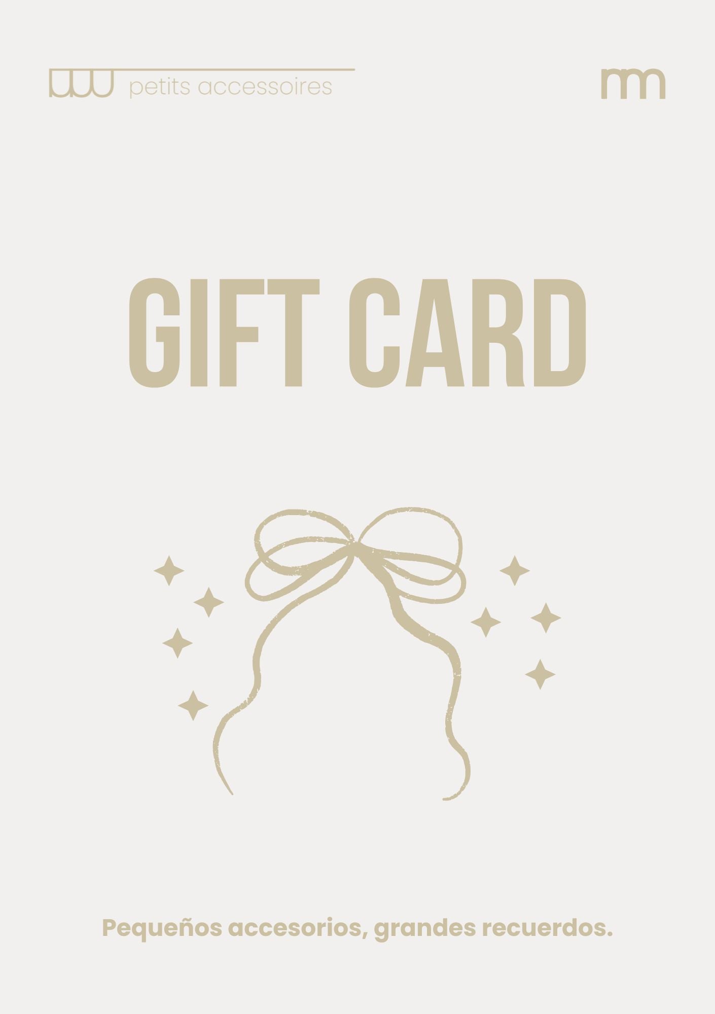 Tarjeta de Regalo para compras online